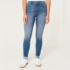 Hollister Blue Skinny Jeans High-Rise Stretch